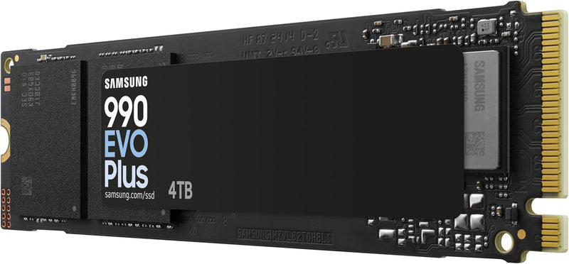 Samsung 990 EVO Plus - 4TB PCIe Gen4. X4, Gen5. X2 NVMe 2.0 - M.2 Internal SSD, Speed Up to 7,250 MBs, Upgrade Storage for PC-Laptops, HMB Technology and Intelligent Turbowrite (MZ-V9S4T0B/AM)