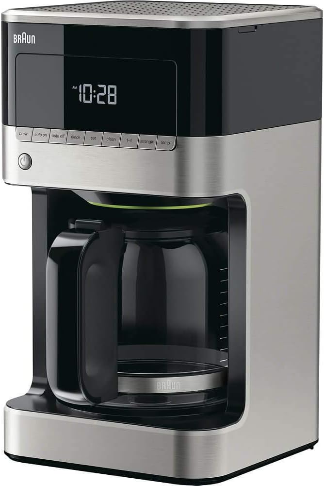 Braun BrewSense Drip Coffee Maker - 12 Cup - KF7150BK, Stainless / Black