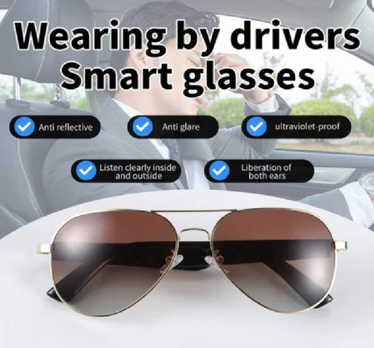 Bluetooth Smart Audio Glasses MZO9P - Classic Design & Hands-Free Calls - PuriLite
