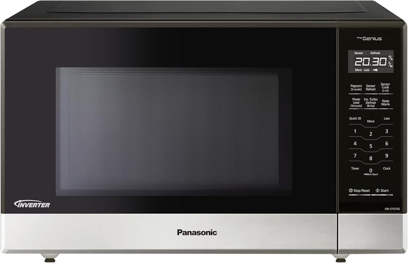 Panasonic NNST676SC Genius Mid-Size Inverter Microwave Oven, 14 Auto Cook Menus, Child Lock, Stainless Steel