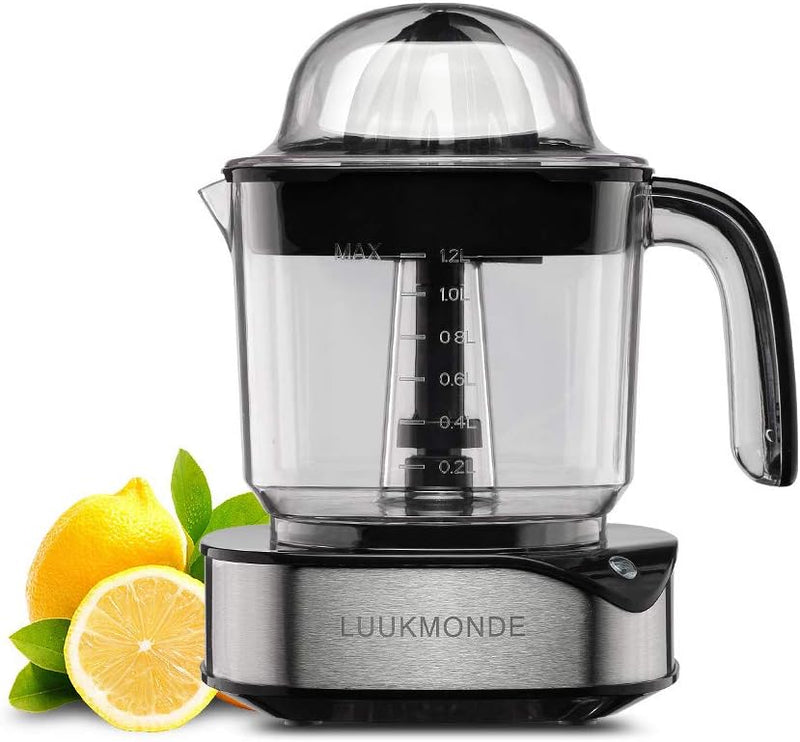 Electric Citrus Juicer 1.2L Large Volume, Orange Juicer with Powerful Motor and LED Working Lamp, Electric Lemon Squeezer for Orange Lemon Lime Grapefruit by LUUKMONDE