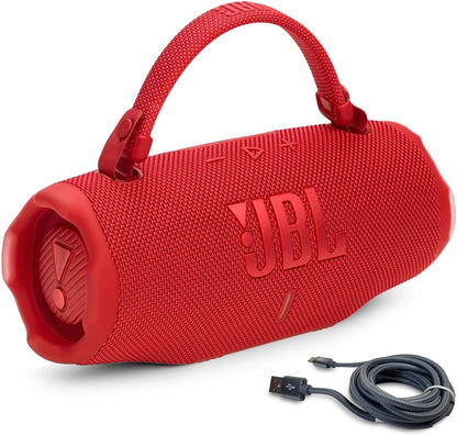 JBL Charge 6 (Red) + Bundle with USB-C Braided Cable