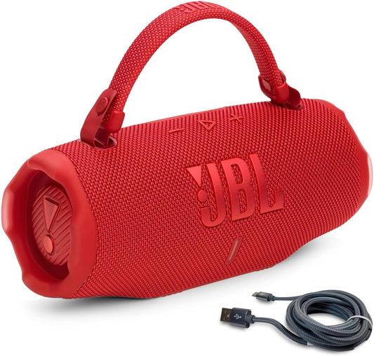JBL Charge 6 (Red) + Bundle with USB-C Braided Cable