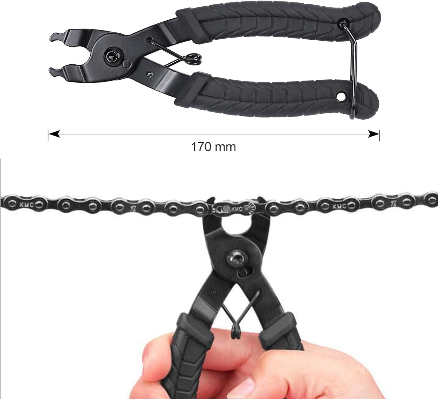 Bike Link Plier, Oumers Chain Plier Missing Link 2 in 1 Opener Closer Remover Plier/Bicycle Chain Plier Compatible with All Speed Chains Repair, Link