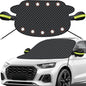 Windshield Snow Cover - Windshield Cover for Snow - Magnetic Car Windshield Cover for Ice and Snow - Frost Shield with 9 Magnets and Side Wing Mirror Cover - Water Resistant Car Windshield Protection - PuriLite