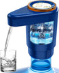 Water Dispenser, Portable Electric Water Bottle Pump Rechargeable for 5 Gallon Bottles, USB-C Charging for Home Kitchen Room Camping, Blue