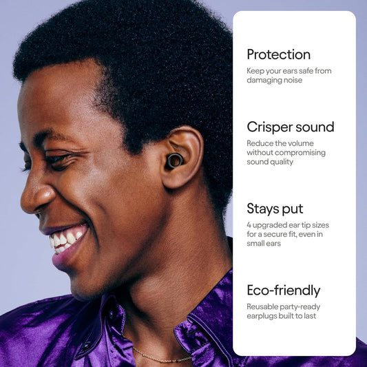 Loop Experience 2 Ear Plugs – Stylish Certified Hearing Protection for Concerts & Festivals, Live Events, Musicians, Sports, DJs and Nightlife – 17dB Noise Reduction Earplugs (High-Fidelity) - PuriLite