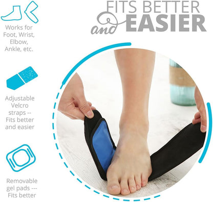 Cold & Hot Therapy Wrap by Bodyprox- Reusable Gel Pack for Pain Relief: Great for Sprains, Muscle Pain, Bruises, Injuries, Etc. (Foot, Arm, Elbow, Ankle).