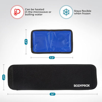 Cold & Hot Therapy Wrap by Bodyprox- Reusable Gel Pack for Pain Relief: Great for Sprains, Muscle Pain, Bruises, Injuries, Etc. (Foot, Arm, Elbow, Ankle).