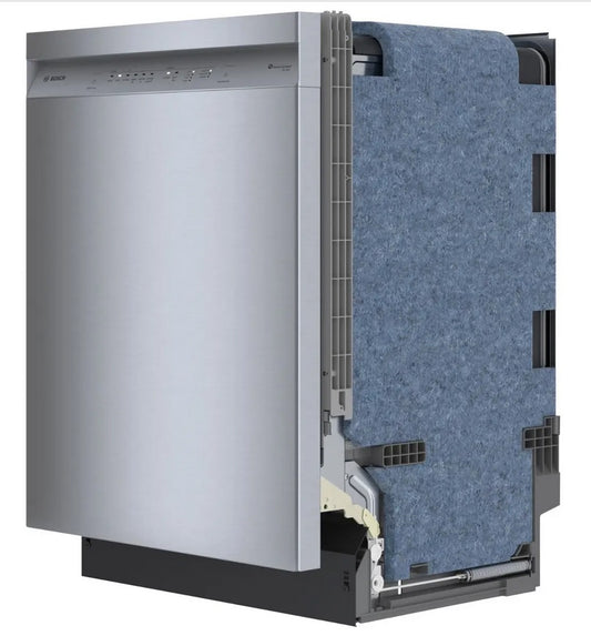 Bosch 100 Series Plus 24-Inch Smart Dishwasher - Stainless Steel (SHE4AEM5N) - PuriLite