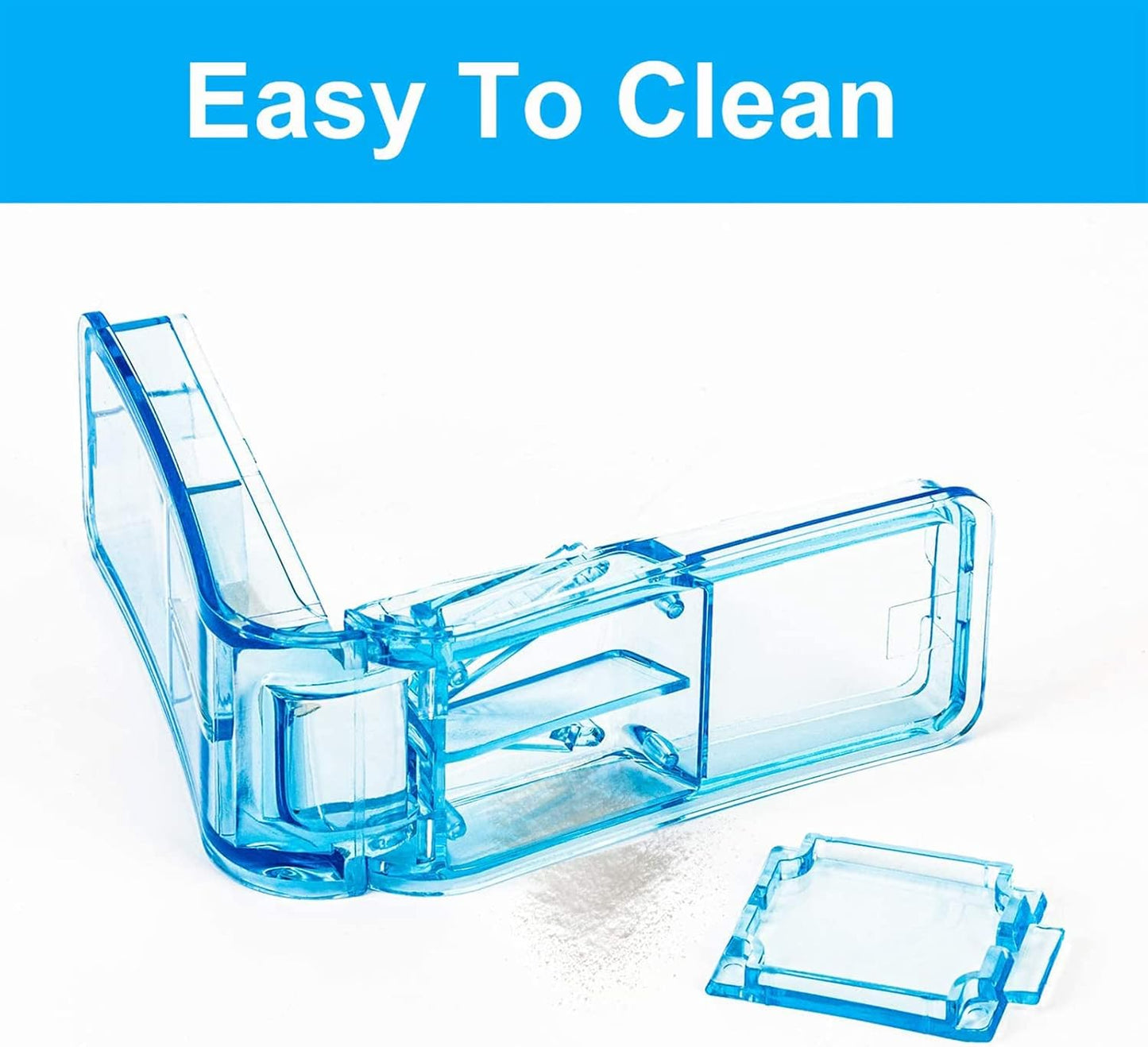 Qeedee Pill Slicer 2 Pack, Pill Cutter for Small or Large Pills, Tablet Splitter Portable Pill Splitter for Vitamins or Pills Cutting, Blue and Black