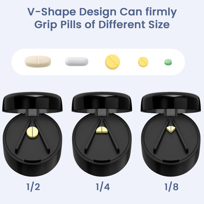 Renmingfed 3-in-1 Pill Crusher Pill Cutter with Storage Box，Pill Grinder with Stainless Steel Grinding Pestle, Pill Crusher Fine Powder, Pill Crushers for Elderly and Pets