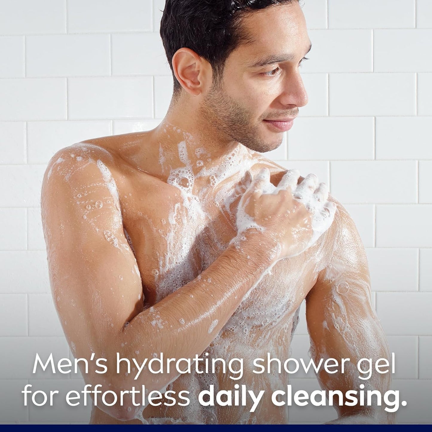 NIVEA MEN Cool Kick Body Wash | 3-in-1 Men Shower Gel (Body, Face & Hair), 3x500mL