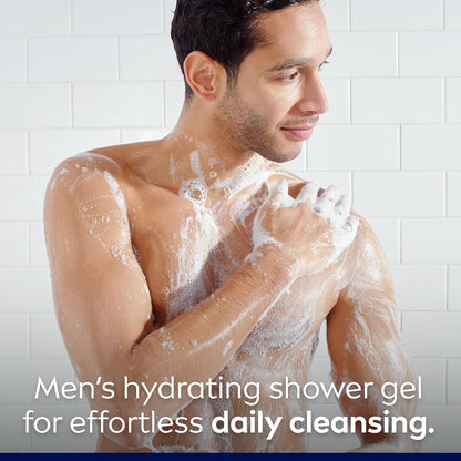 NIVEA MEN Cool Kick Body Wash | 3-in-1 Men Shower Gel (Body, Face & Hair), 3x500mL