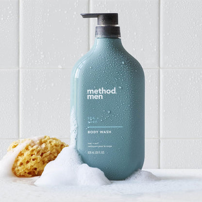 Method Mens Body Wash, Shower Gel and Body Soap that Revitalises and Refreshes the Skin for a Deep Clean, Sea + Surf Scent, 828 ml