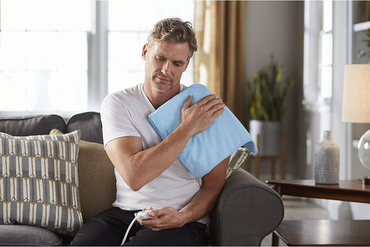 Sunbeam Heating Pad with Arthritis Controller - Neck & Shoulder Electric Heating Pad for Targeted Pain Relief, 3 Heat Settings, Machine Washable, 12 x 15 inch - PuriLite