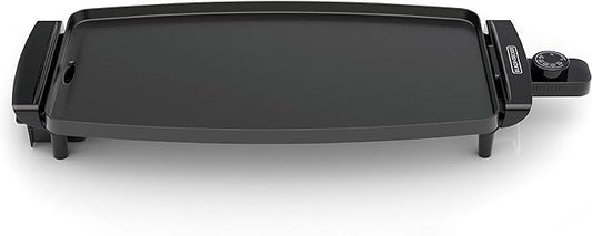 BLACK+DECKER Electric Griddle with Removable Temperature Probe, Indoor Grill, Pancake Griddle, Black, GD1810BC