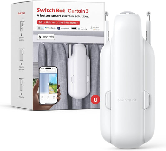 Electric Smart Curtain Opener - Automatic Ceiling Curtain Opener - Smart Curtain Opener with App/Timer - PuriLite