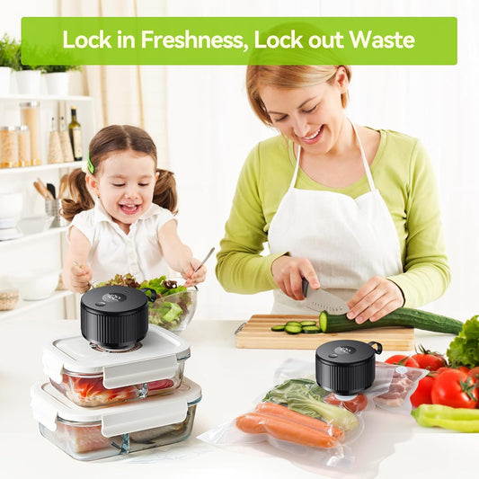 3-in-1 Electric Mason Jar Vacuum Sealer Kit for Wide Mouth and Regular Mouth Jars Food Containers and Bags One-Touch Automatic Sealing for Food Storage - PuriLite