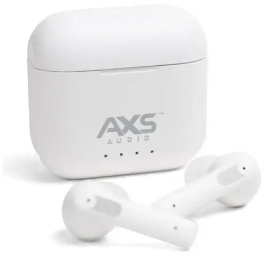 AXS Audio Active Noise Cancelling High Definition Bluetooth Earbuds - White (AXSE01W)