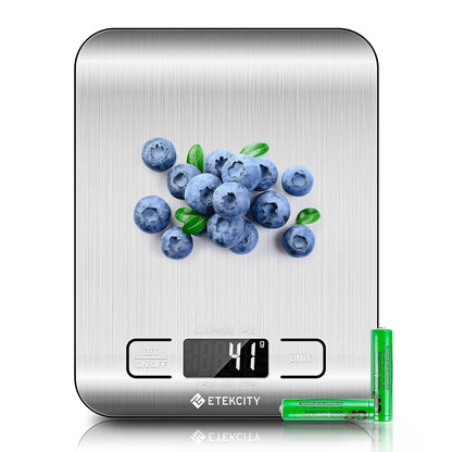 Etekcity Food Kitchen Scale, Digital Grams and Ounces for Weight Loss, Baking, Cooking, Keto and Meal Prep, Postal Parcel, Small, 304 Stainless Steel
