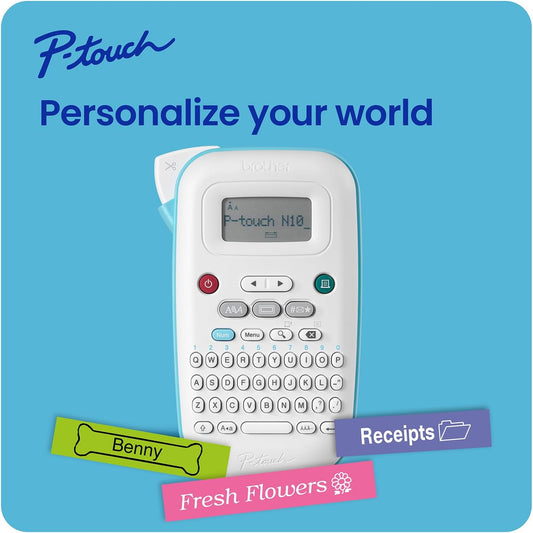 Brother P-touch PT-N10 Personal Handheld Label Maker Machine with Btag Tape, Portable Label Printer, Easy to Use, Multiple Font Styles, User-Friendly Templates for Organizing, Storage, Office and Home - PuriLite