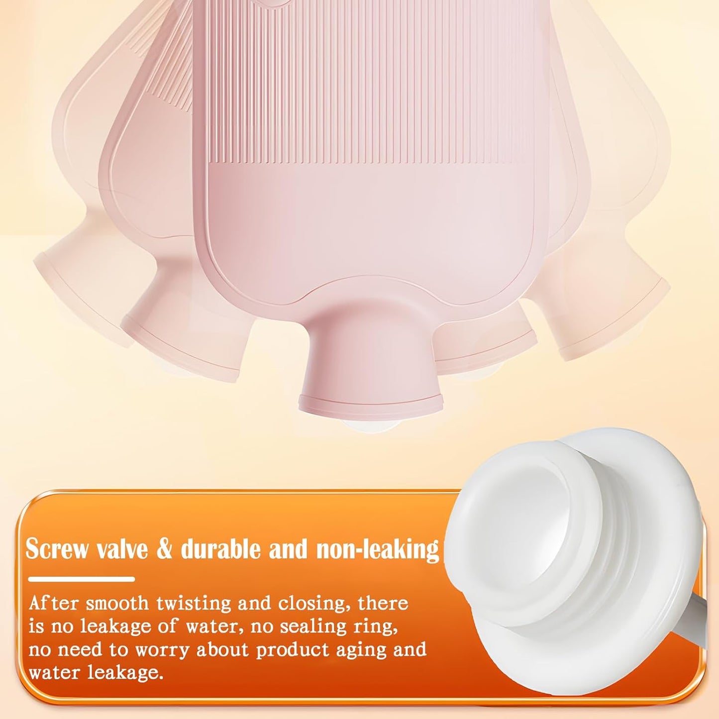 1.8L Hot Water Bottle with Cover, Hot Water Bag for Neck, Shoulder Pain and Hand Feet Warmer, Hot Bag for Pain Relief, Cold Therapy