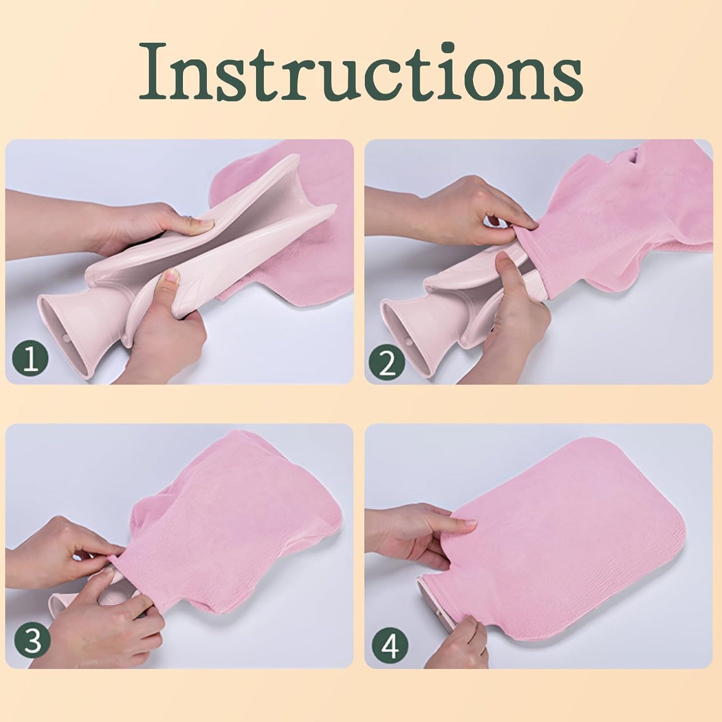 1.8L Hot Water Bottle with Cover, Hot Water Bag for Neck, Shoulder Pain and Hand Feet Warmer, Hot Bag for Pain Relief, Cold Therapy