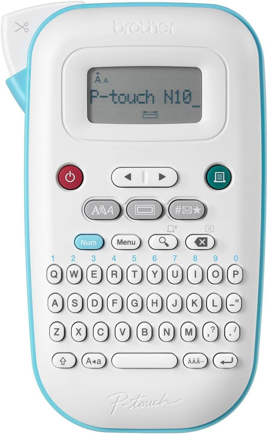 Brother P-touch PT-N10 Personal Handheld Label Maker Machine with Btag Tape, Portable Label Printer, Easy to Use, Multiple Font Styles, User-Friendly Templates for Organizing, Storage, Office and Home