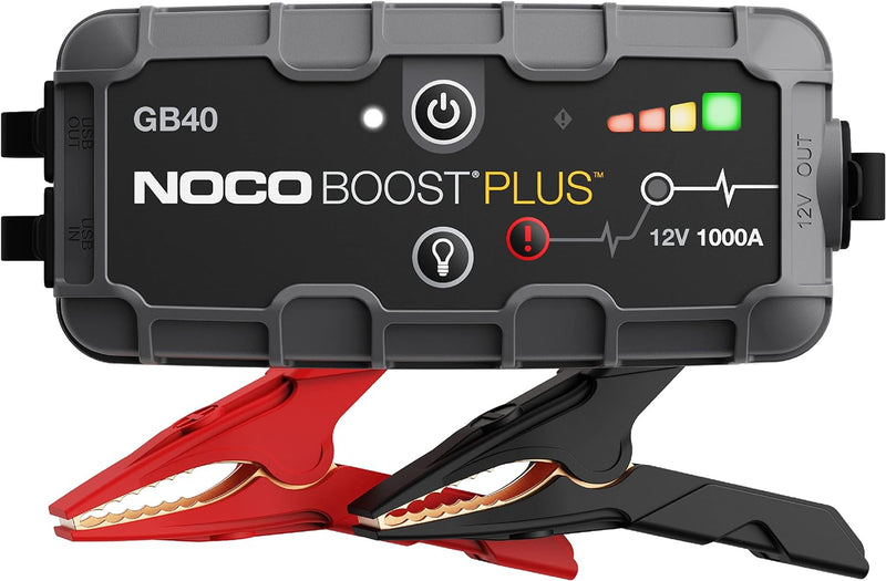 NOCO Boost Plus GB40 1000 Amp 12-Volt UltraSafe Lithium Jump Starter Box, Car Battery Booster Pack, Portable Power Bank Charger, and Jumper Cables for up to 6-Liter Gasoline and 3-Liter Diesel Engines