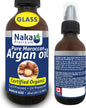 Naka Platinum Pure Moroccan Argan Oil, Certified Organic, Cold Pressed + UV Protected, For Hair Skin and Nails, Made in Canada (50+10ml FREE)