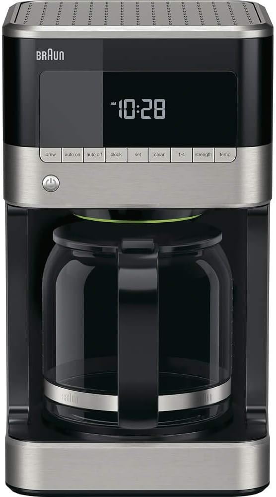 Braun BrewSense Drip Coffee Maker - 12 Cup - KF7150BK, Stainless / Black