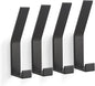Coat Rack Hooks Wall Mounted, Black 4Packs, KYOEON Bath Towel Rope Hooks for Kitchen, Door, Cabinet, Bathroom, Foyers, Hallways, and Bedrooms
