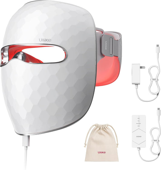 LED Light Therapy Mask - Red Light Therapy for Face - 4 Modes with Red, Blue, Yellow & Infrared Red Lights for Reduce Acne & Anti-Aging, Eye-Protection, 272 Beads, Remote Control - PuriLite