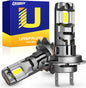 2025 H7 LED Headlight Bulbs, 33000LM 800% Super Brightness H7 LED Bulbs, 1:1 Mini Size Plug and Play, 6500K Cool White H7 Halogen Replacement, Pack of 2