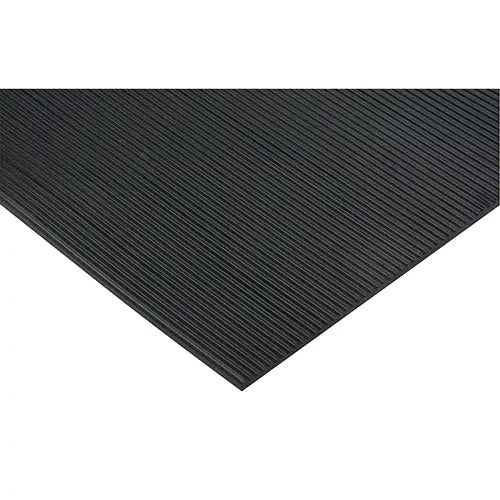 Fine Ribbed Matting, Wiper, 2' x 75' x 1/8", Black