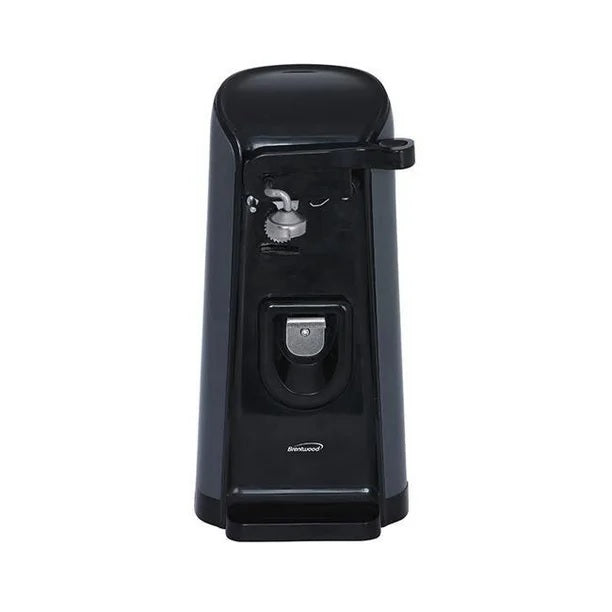 Cookhouse Tall Electric Can Opener with Knife Sharpener & Bottle Opener, Black