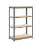 Global Industrial 4 Shelf Heavy Duty Boltless Shelving Starter 36"Wx24"Dx72"H, Wood Deck, USA