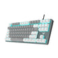 Aula - F3287 Wired Mechanical Gaming Keyboard - 87 Keys with Blue Switches - White & Grey Keycaps - Programmable Macros