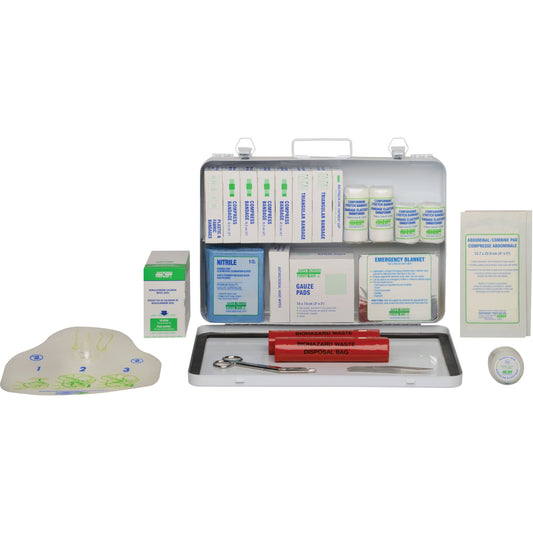 First Aid Kit, CSA Z1220-17 Type 2 Low-Risk Environment, Medium (26-50 Workers), Metal Box