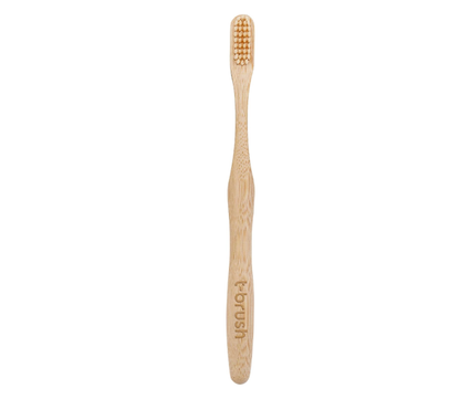 t-brush Bamboo Toothbrush - Cream Colour - Medium Hard - Medium Bristles - Natural Toothbrush - Eco Friendly - Everyday use - PuriLite