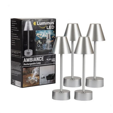 Luminus LED Rechargeable Ambiance Table Lamp, 4-pack