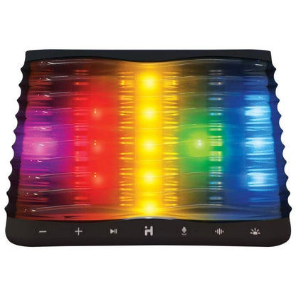iHOME iBT751 - Bluetooth Speaker with Color-Changing Lights, Smart Assistant, 10W Stereo Sound - PuriLite
