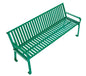 Global Industrial™ 6' Outdoor Bench with Back, Vertical Steel Slat, Green
