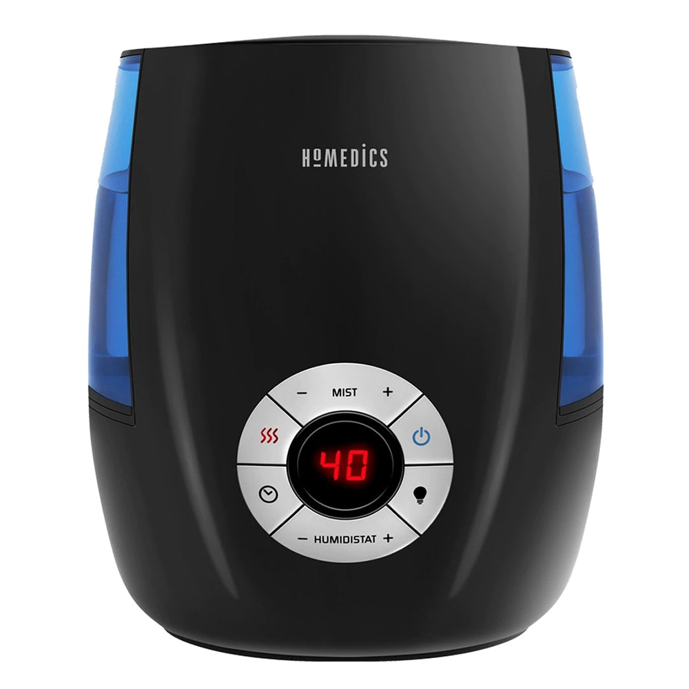 HoMedics - Warm & Cool Mist Ultrasonic Humidifier - 1.4 Gallon - 65-Hour Runtime - Digital Display - PuriLite
