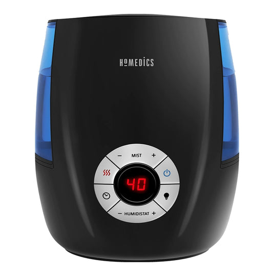 HoMedics - Warm & Cool Mist Ultrasonic Humidifier - 1.4 Gallon - 65-Hour Runtime - Digital Display - PuriLite