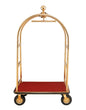 Global Industrial™ Bellman Cart Curved Uprights, 8" Pneumatic Casters, Gold Stainless Steel