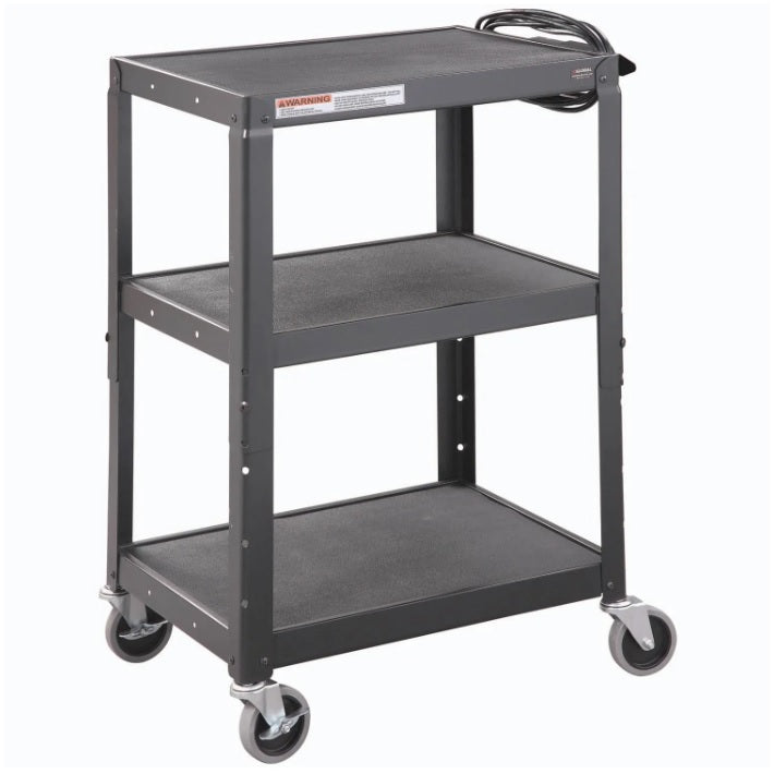 Global Industrial™ Steel Audio Visual & Instrument Cart, Black
