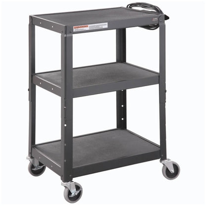 Global Industrial™ Steel Audio Visual & Instrument Cart, Black