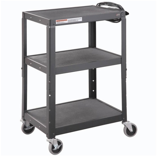 Global Industrial™ Steel Audio Visual & Instrument Cart, Black